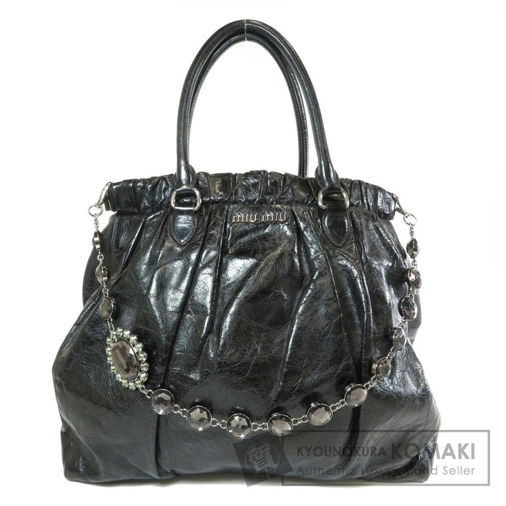 Miu Miu Logo Handbag Calfskin